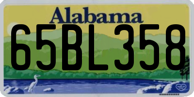 AL license plate 65BL358