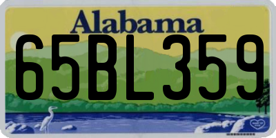 AL license plate 65BL359