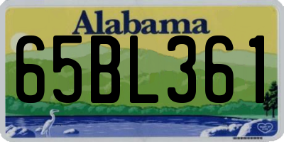 AL license plate 65BL361