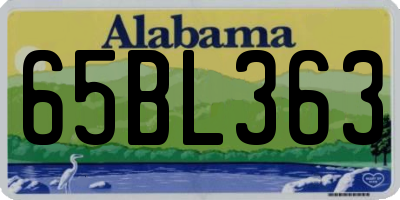 AL license plate 65BL363