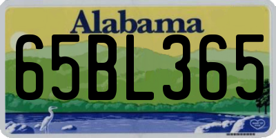 AL license plate 65BL365