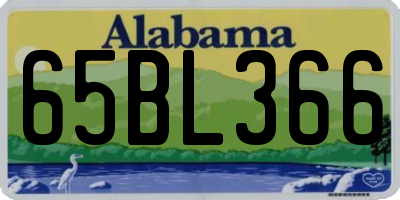 AL license plate 65BL366