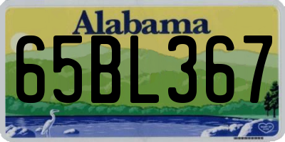 AL license plate 65BL367