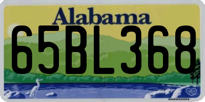 AL license plate 65BL368