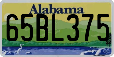 AL license plate 65BL375