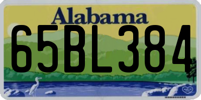 AL license plate 65BL384