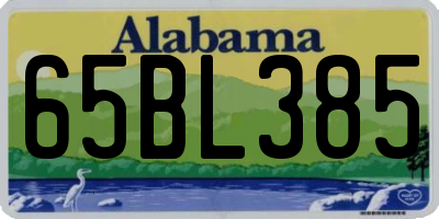 AL license plate 65BL385