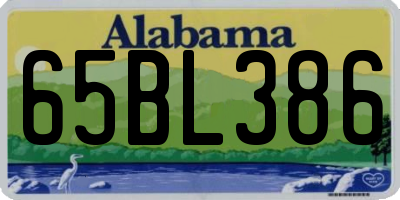 AL license plate 65BL386