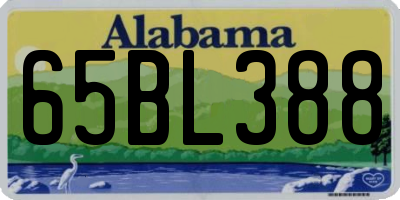 AL license plate 65BL388