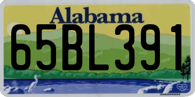 AL license plate 65BL391