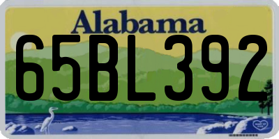 AL license plate 65BL392