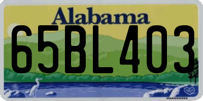 AL license plate 65BL403
