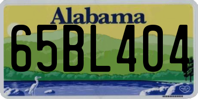 AL license plate 65BL404