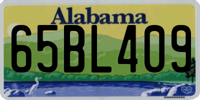 AL license plate 65BL409