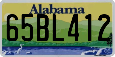 AL license plate 65BL412