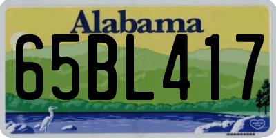 AL license plate 65BL417