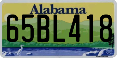AL license plate 65BL418