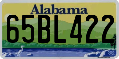AL license plate 65BL422
