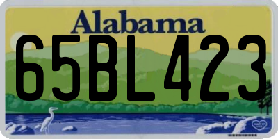AL license plate 65BL423