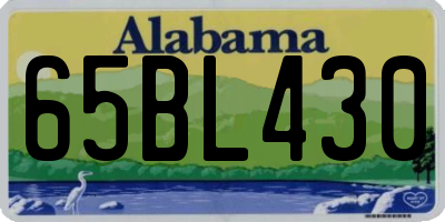 AL license plate 65BL430