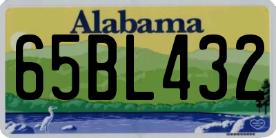 AL license plate 65BL432