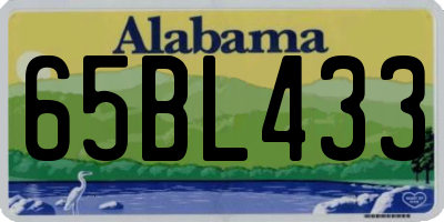 AL license plate 65BL433