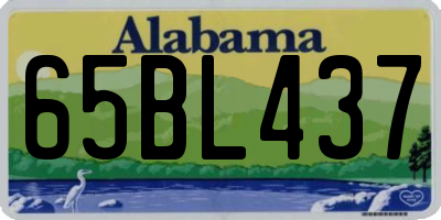AL license plate 65BL437