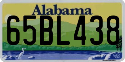 AL license plate 65BL438