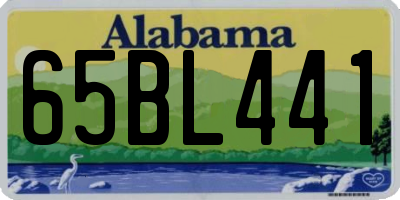 AL license plate 65BL441