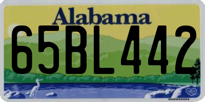 AL license plate 65BL442