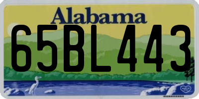 AL license plate 65BL443