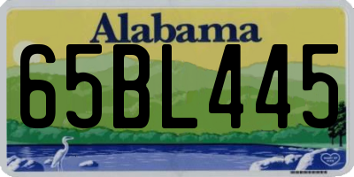 AL license plate 65BL445