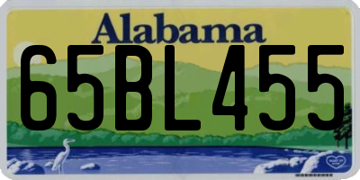 AL license plate 65BL455