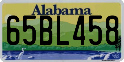 AL license plate 65BL458