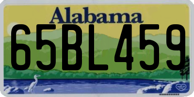 AL license plate 65BL459