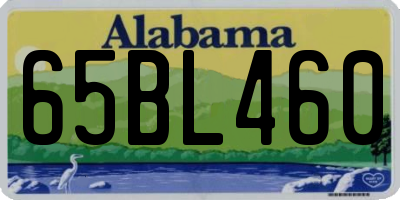 AL license plate 65BL460