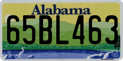 AL license plate 65BL463