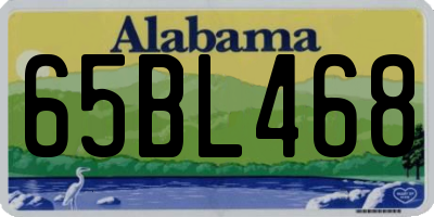 AL license plate 65BL468