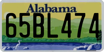 AL license plate 65BL474