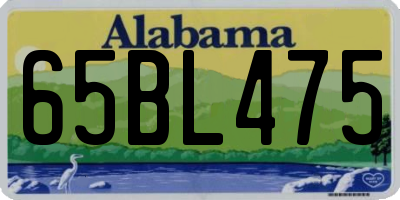 AL license plate 65BL475