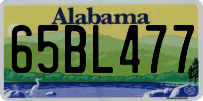 AL license plate 65BL477