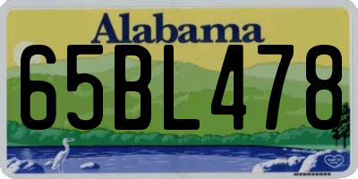 AL license plate 65BL478