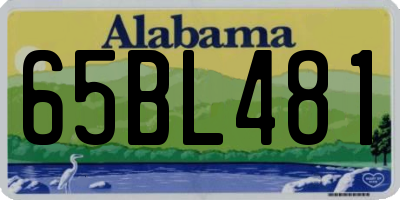 AL license plate 65BL481