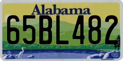 AL license plate 65BL482