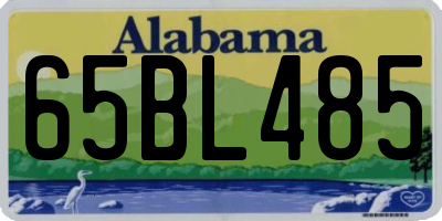 AL license plate 65BL485