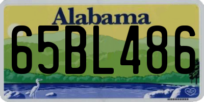 AL license plate 65BL486
