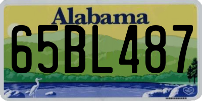 AL license plate 65BL487
