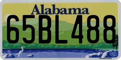 AL license plate 65BL488