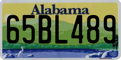 AL license plate 65BL489