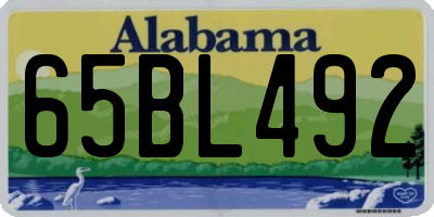 AL license plate 65BL492